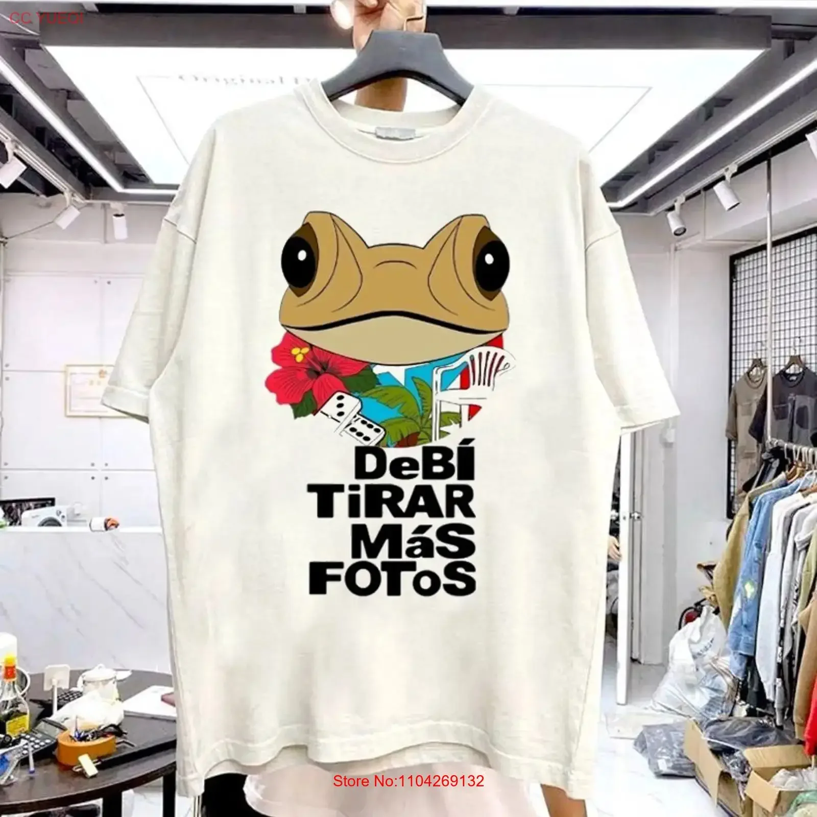 Nueva Camiseta de Manga Corta Bad Bunny Sapo Concho DTMF 2025 VK01340, Estilo Vintage Lavado, para Uso Diario, Elástica y Moderna