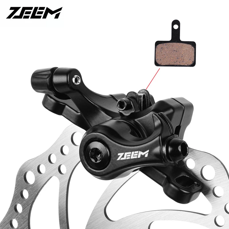 ZEEM Bicycle Disc Brake Aluminum Alloy Mechanical Wire Pull Disc Brake Caliper MTB Brake Accessories Parts Riding Equipment