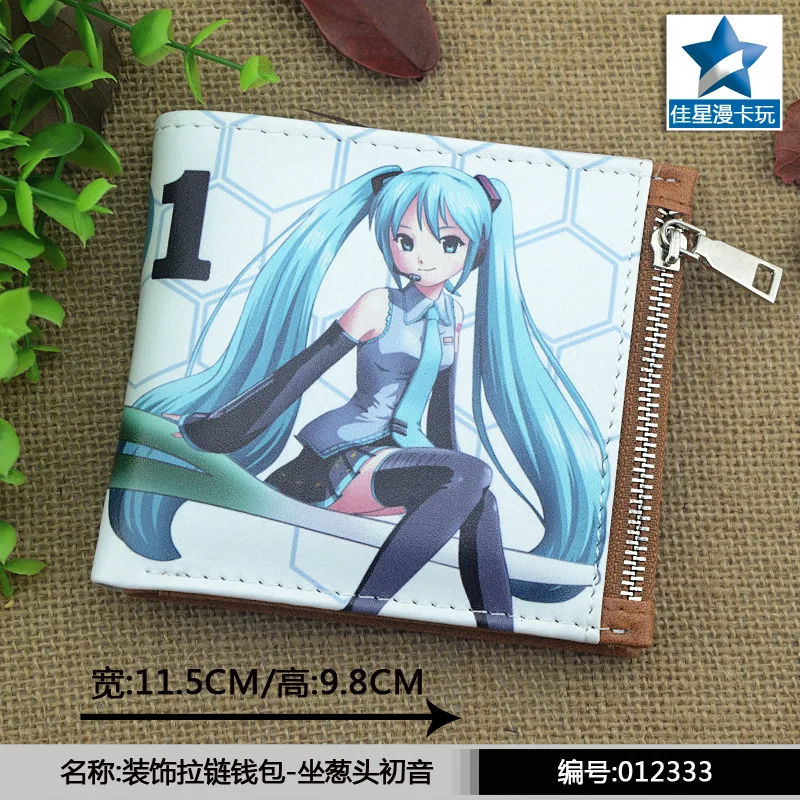 Hatsune Miku Anime Foldable Wallet Women Men Bank ID Card Holder Card Clip Bag Cartoons Cosplay Clutch Wallets Birthday Gifts