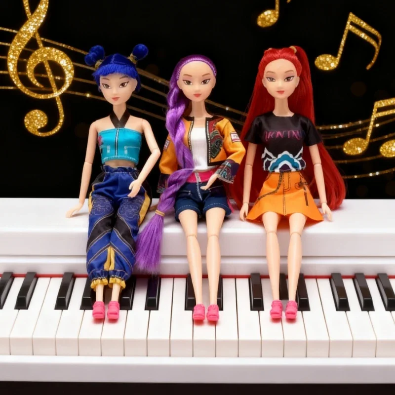 

30 см игрушки для кукол Kpop Охотники на демонов Фигурка Игрушка Руми Мира Зои Красивая принцесса Куклы для маленьких девочек Пластиковая игрушка «сделай сам» для девочек