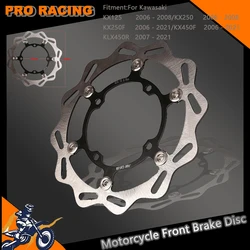Motorcycle 270mm Front Floating Brake Disc Rotor Disk For Kawasaki KX125 KX250 2006-2008 KX250F KX450F KLX450R 2007-2021