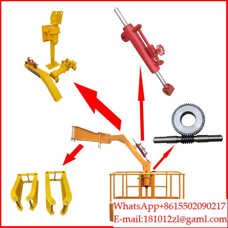 Crane basket special rotary arm assembly hydraulic automatic balance oil cylinder crane small hook free of disassembly bracket