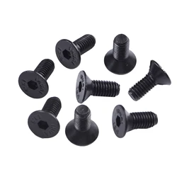 8Pcs MTB Bike Lock Shoe Cleat Mounting Screw For-Shimano For-Iron Leopard For-Han Self-Locking Pedal Lock Steel Black Parts