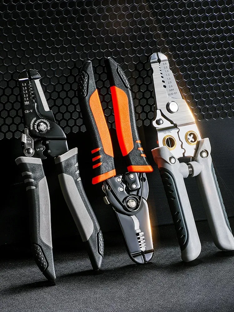 Multi-Functional Electrician Wire Cutter/Stripper/Crimper for Wire , Cutting, and Crimping Plier for Peeling & Network Cabling