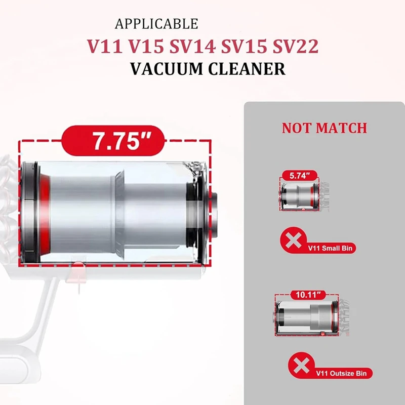 Запасные части для пылесборника для Dyson V11 V15 SV14 SV15 SV15 SV2, детали для пылесоса, ведро для сбора пыли