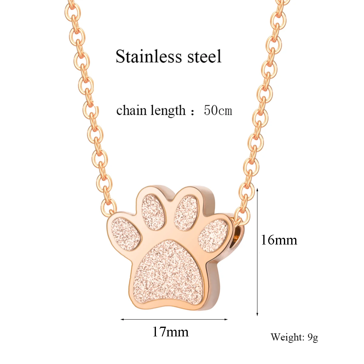 Stainless Steel Pet Paw Print Urn Ashes Cremation Keepsake Necklace For Pet Ashes  Memorial Jewelry Gifts for Man Women