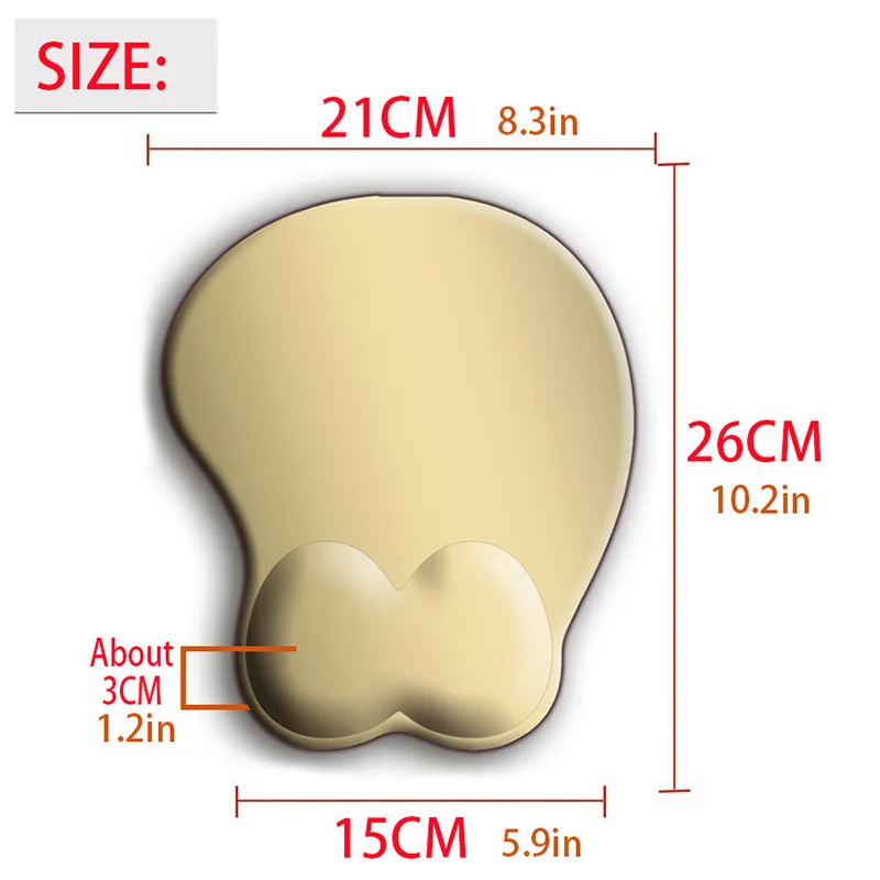 Kawaii Butt Anime Butt Mauspad Anime 3D Ass Taimanin Asgi Mousepad mit weichem Silikon mit Handgelenkauflage Schreibtischunterlage für PC Gamer