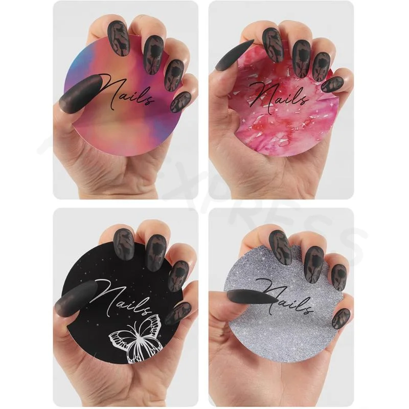 10Pcs Nail Art Display Cards Handmade Nail Photo Props Nailfie Disc Nail Salon