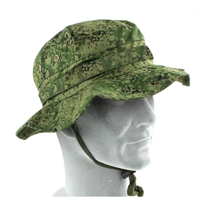 

Camouflage Tactical Boonie Hat Men Summer Outdoor Hiking Camping Hunting Sun Hats Army Fans Combat Cap Military Accessories