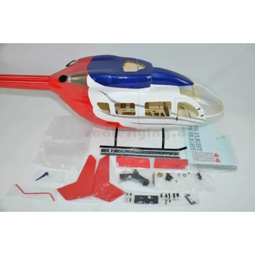 Roban 600 Size EC145 Helicopter Scale Fuselage Glassfiber RC Copter Shell Model Cover