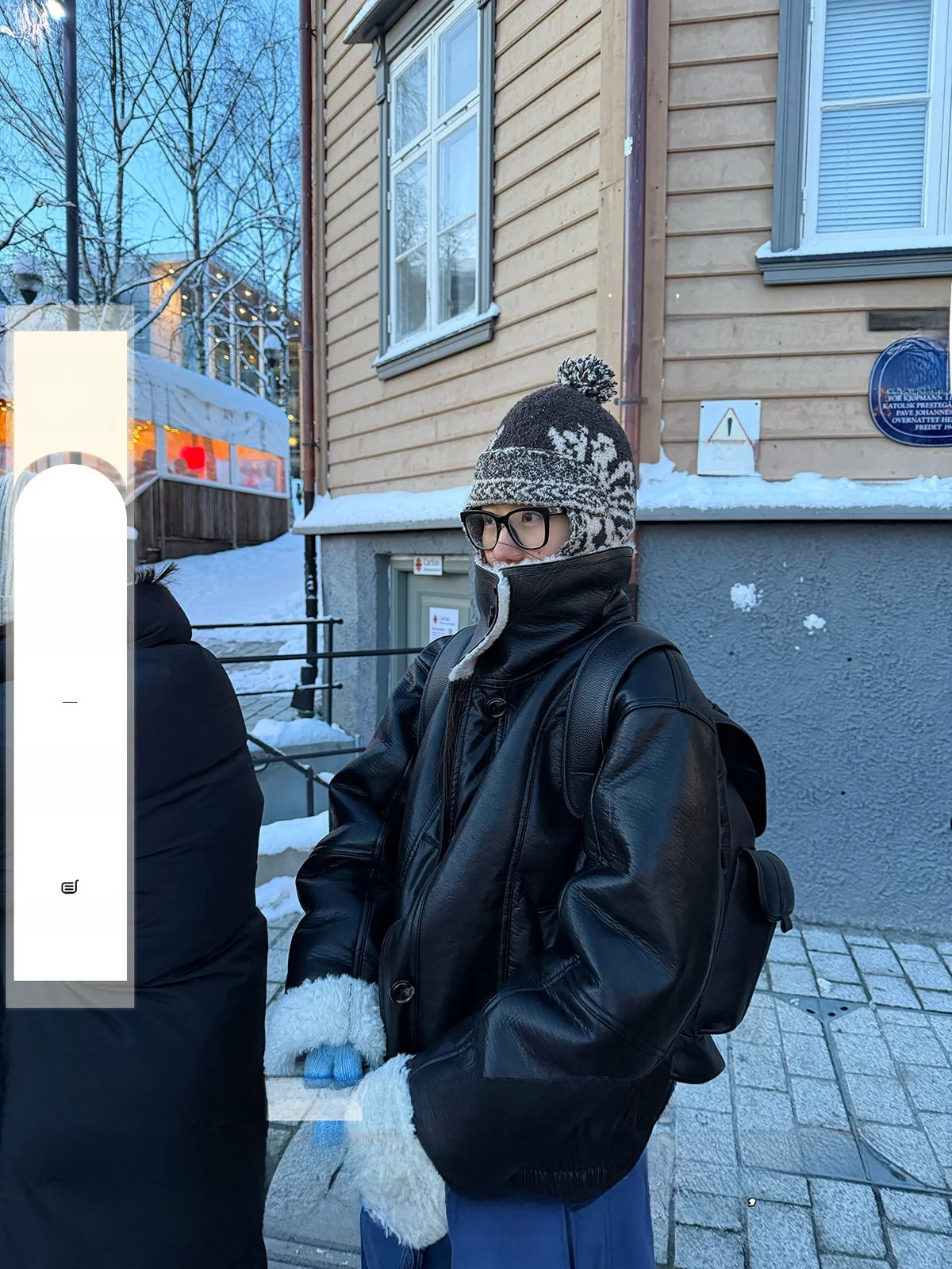 

Women's Warmth PU Leather Jacket Heavy Industry Lamb Fur Coat Environmental Protection Winter Top American Style Loose Fit