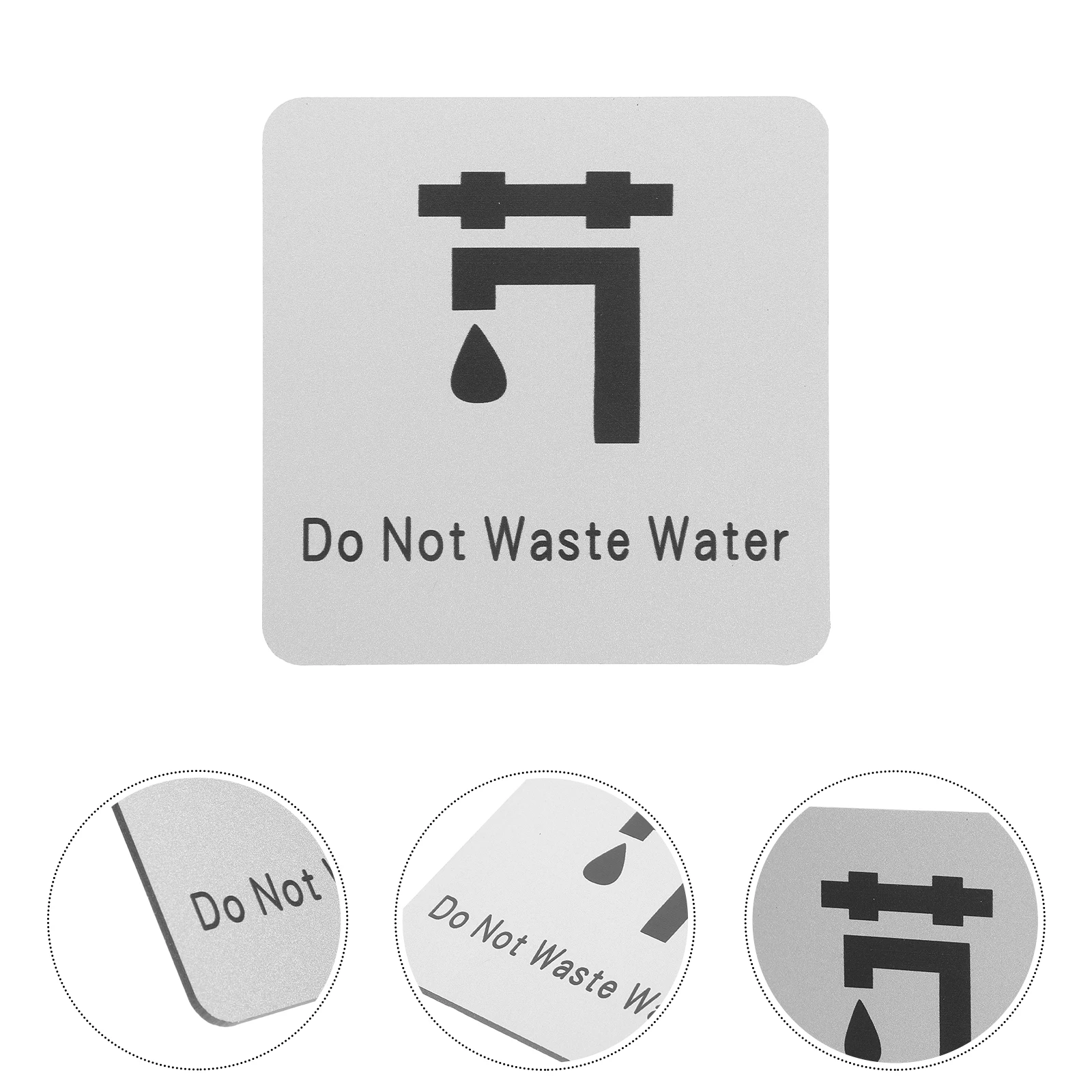 

Conservation Sign Save Sticker Stop Wasting Water Notice Bright Visible Waterproof Easy Install Self