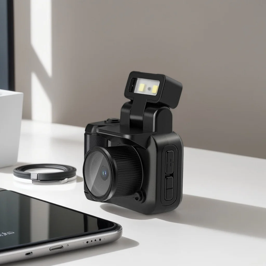 

Мини-камера в стиле ретро с экраном — ультракомпактная цифровая камера 1080P со встроенной вспышкой