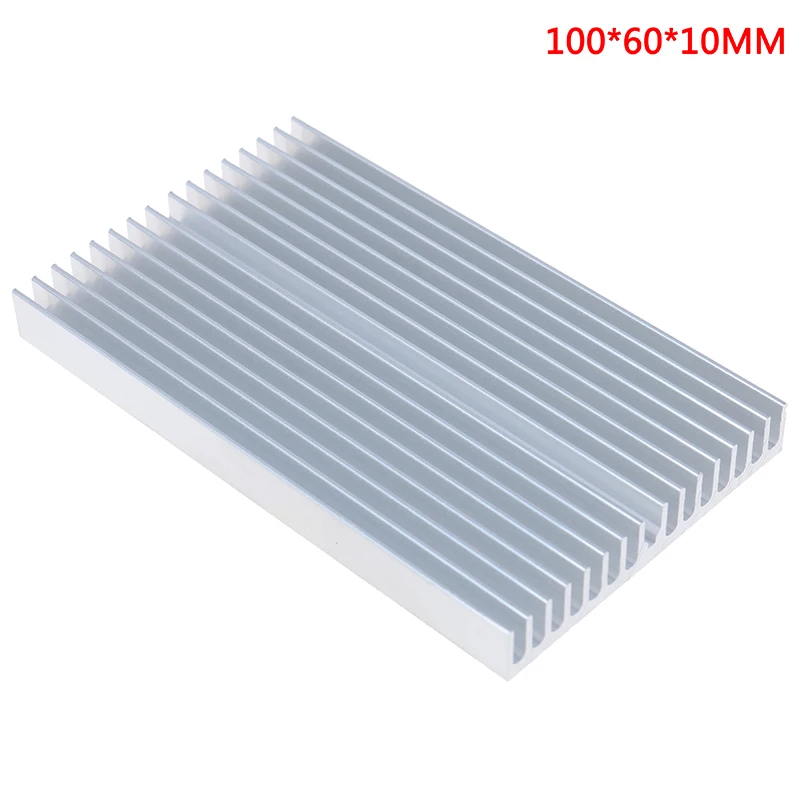 

Hot Sale 100*60*10mm Aluminum Heatsink Cooler Chip Radiator for IC LED Power Transistor