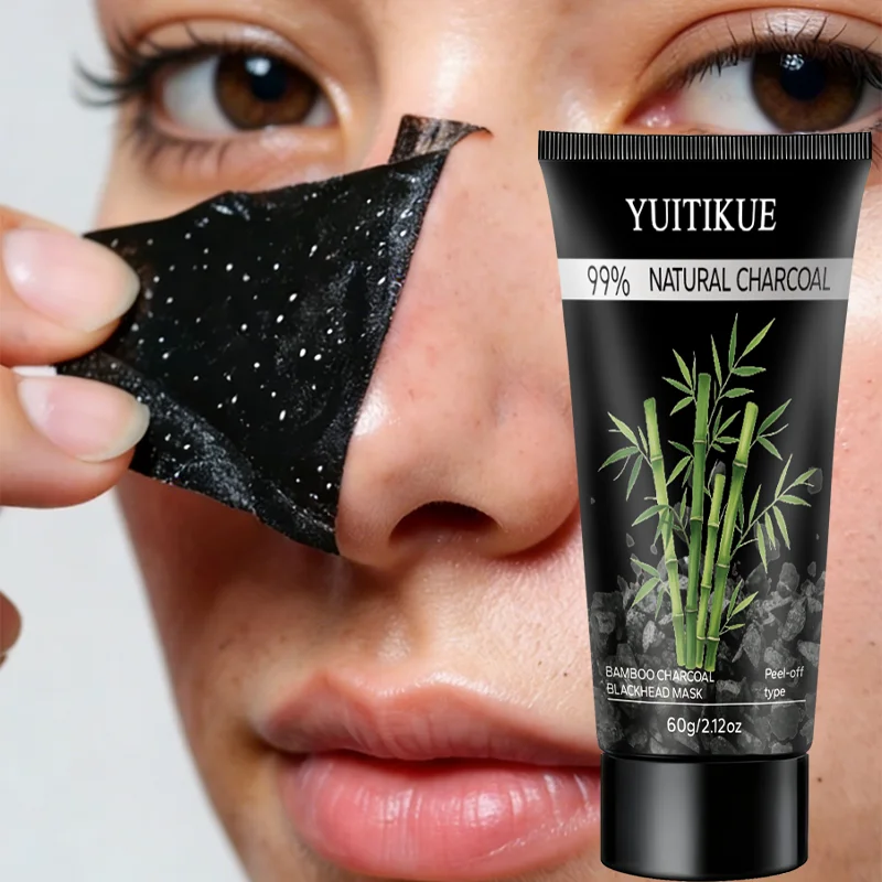 Bamboo Charcoal Blackhead Remover Peel Off Mask 60g YUITIKUE Deep Clean Pores Absorb Excess Oil Purify Skin Revitalizing Facial