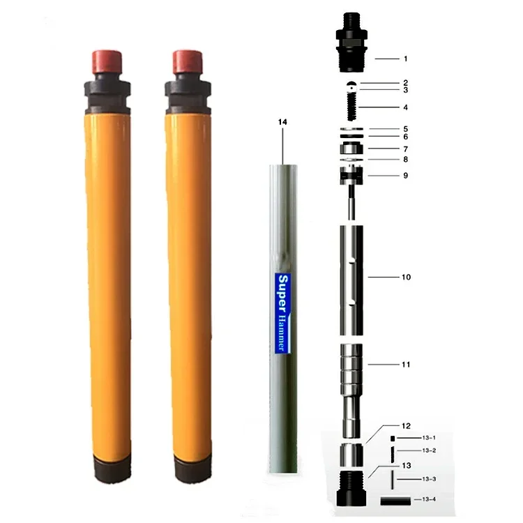 Low air pressure Water well Deep Hole Rotary Pneumatic CIR 90 DTH hammers