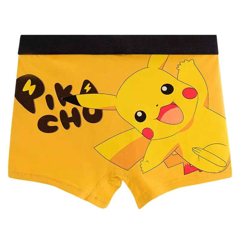 Pikachu slip 4pcs Pokemon Cartoon bambini Kawaii intimo Anime stampa pantaloni bambini breve Boxer slip intimo regali