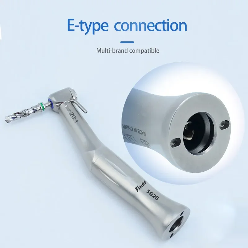 Dental Implant Contra Angulo 20:1 Reduction Implant Surgery Contra Angle Handpiece Compatible with NSK SG20 Implantology