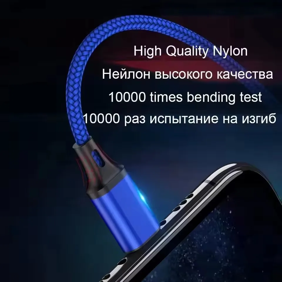 2PCS Nylon Fast Charging Braided Cable USB For iPhone 11 12 13 Mini 14 Pro Max X XR XS Max 6 6S 7 8 Plus SE Quick Charge Cables