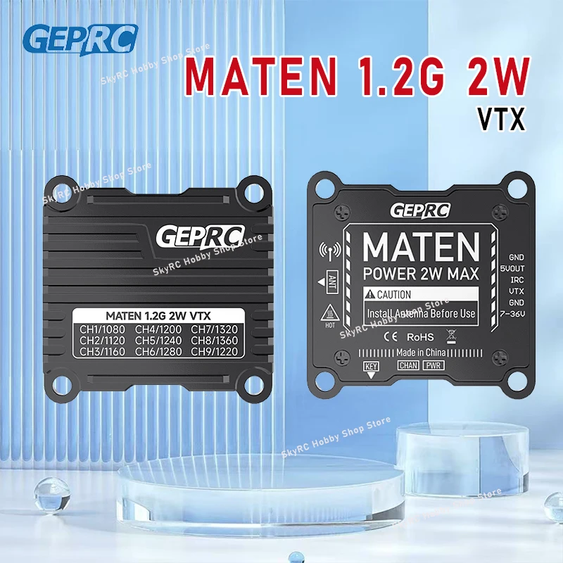 

GEPRC MATEN 1,2G 2W VTX - 25 МВт/2000 МВт 1080-1360 МГц FPV RC Модуль видеопередатчика дальнего действия
