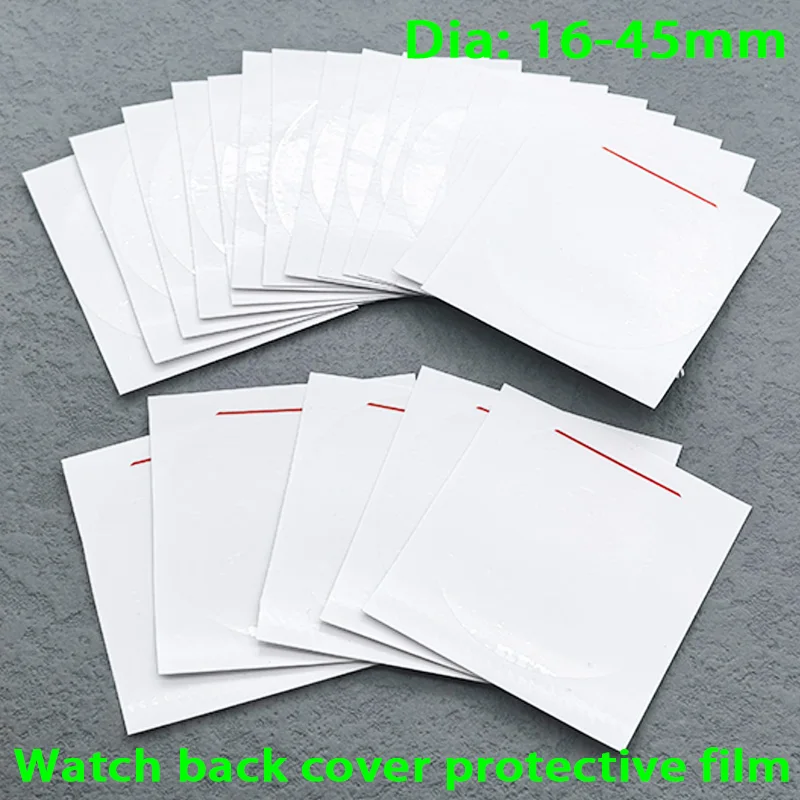 20/50PCS Watch Case Back Cover Waterproof Sticker Dia 16-45MM Bottom Cover Film Dustproof Waterproof Film For Watchmaker Tool