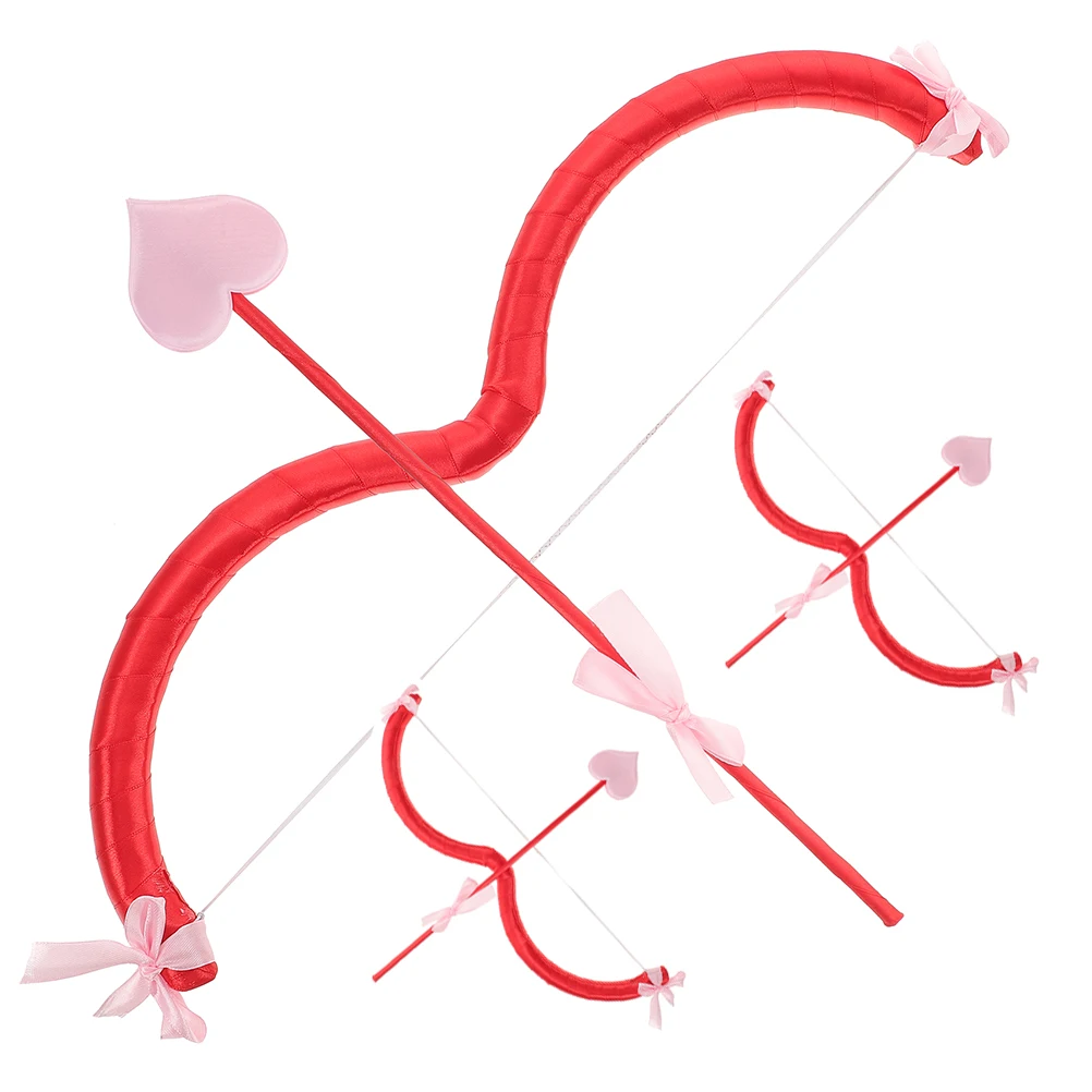 

3 Sets Of Cupid Bow And Arrow Set Valentine Cupid Costume Prop Halloween Cupid Accessory Cute Small Arrow And Bow Cosplay