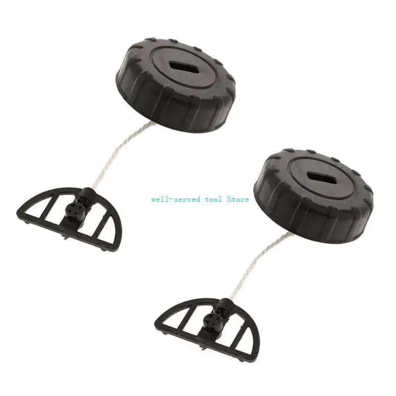 

G88A Pack Of 2 Replacement Petrol Fuels Oil Caps Suitable For MS180 MS170 MS018 MS017 Chainsaws Easy To Install Black Plastic