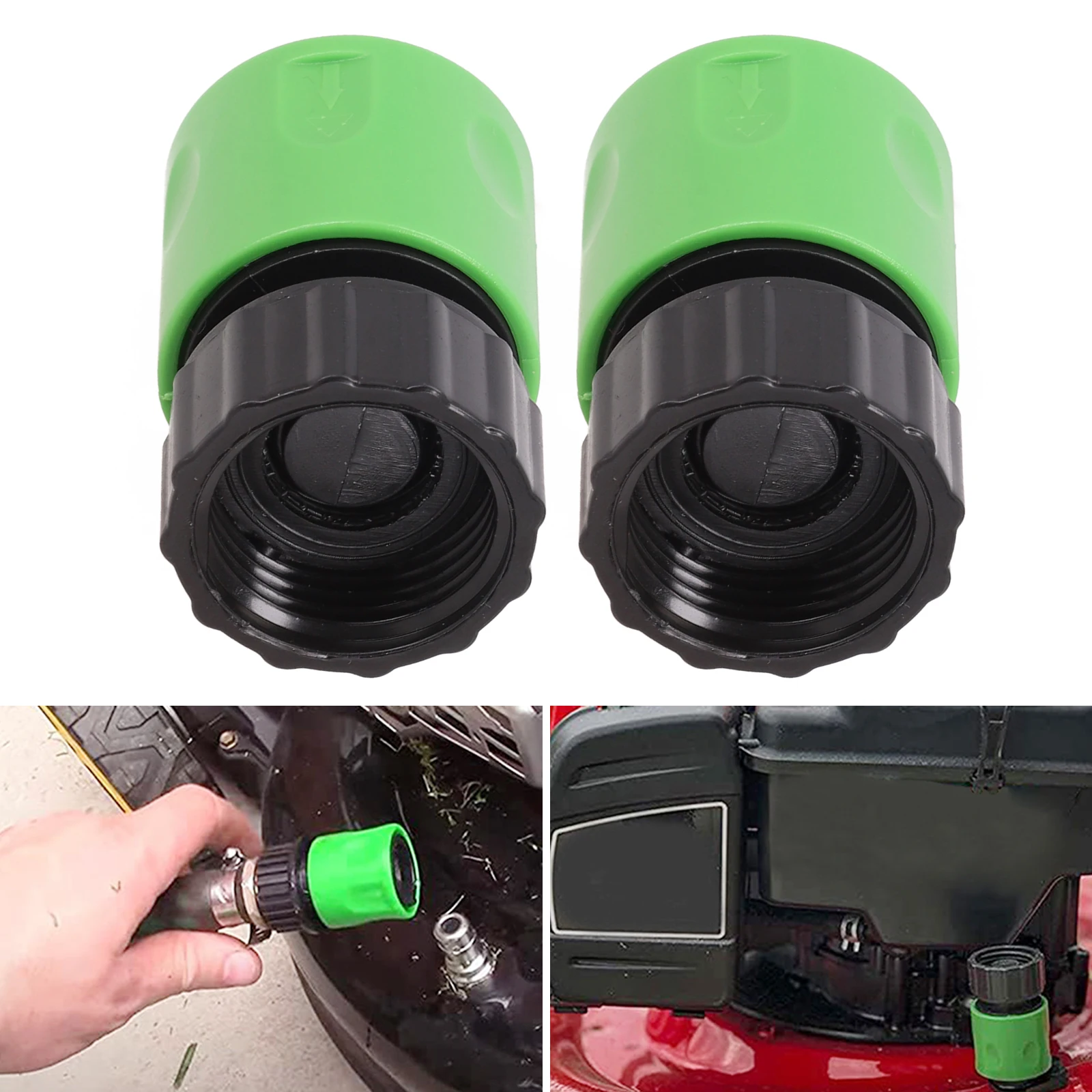 Lawn Mower Deck Lawn Mower Deck Wash Hose Attachment None 2Pcs 921-04041 Black&Green Deck Wash For Husky For Poulan