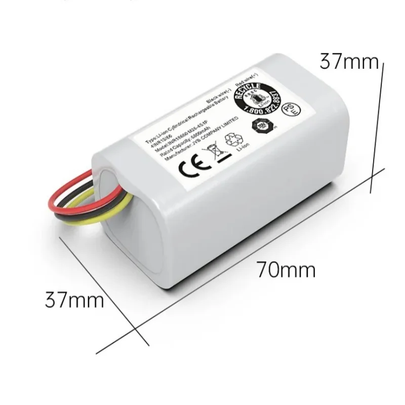100% New Original 14.4V 6800mAh Rechargeable Li-ion Battery Pack for Xiaomi Mijia Mi Robot Vacuum Mop 2 Lite MJSTL.