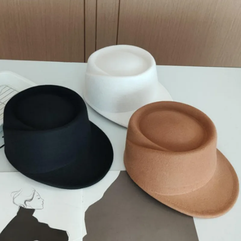 Women's Hot Sale Pure Wool Equestrian Hat Vintage Felt Fashion Stage Performance Cap
