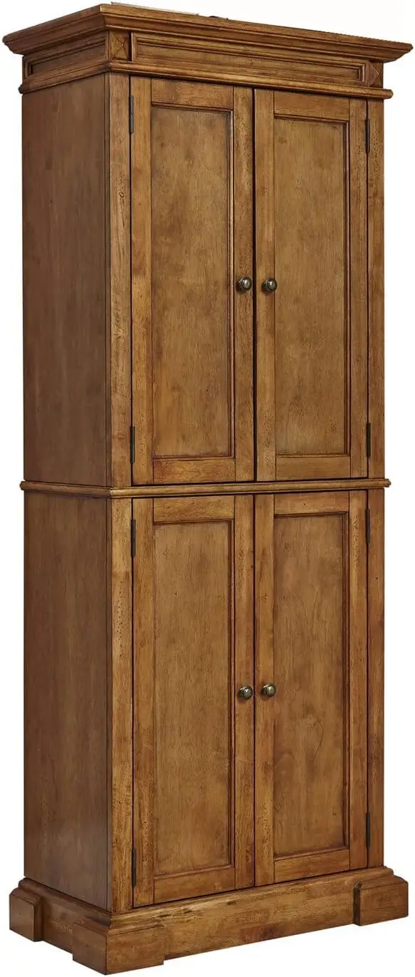 Pantry with Drawer and Adjustable Shelves 72 Inches High by 30 Inches Wide Distressed Oak