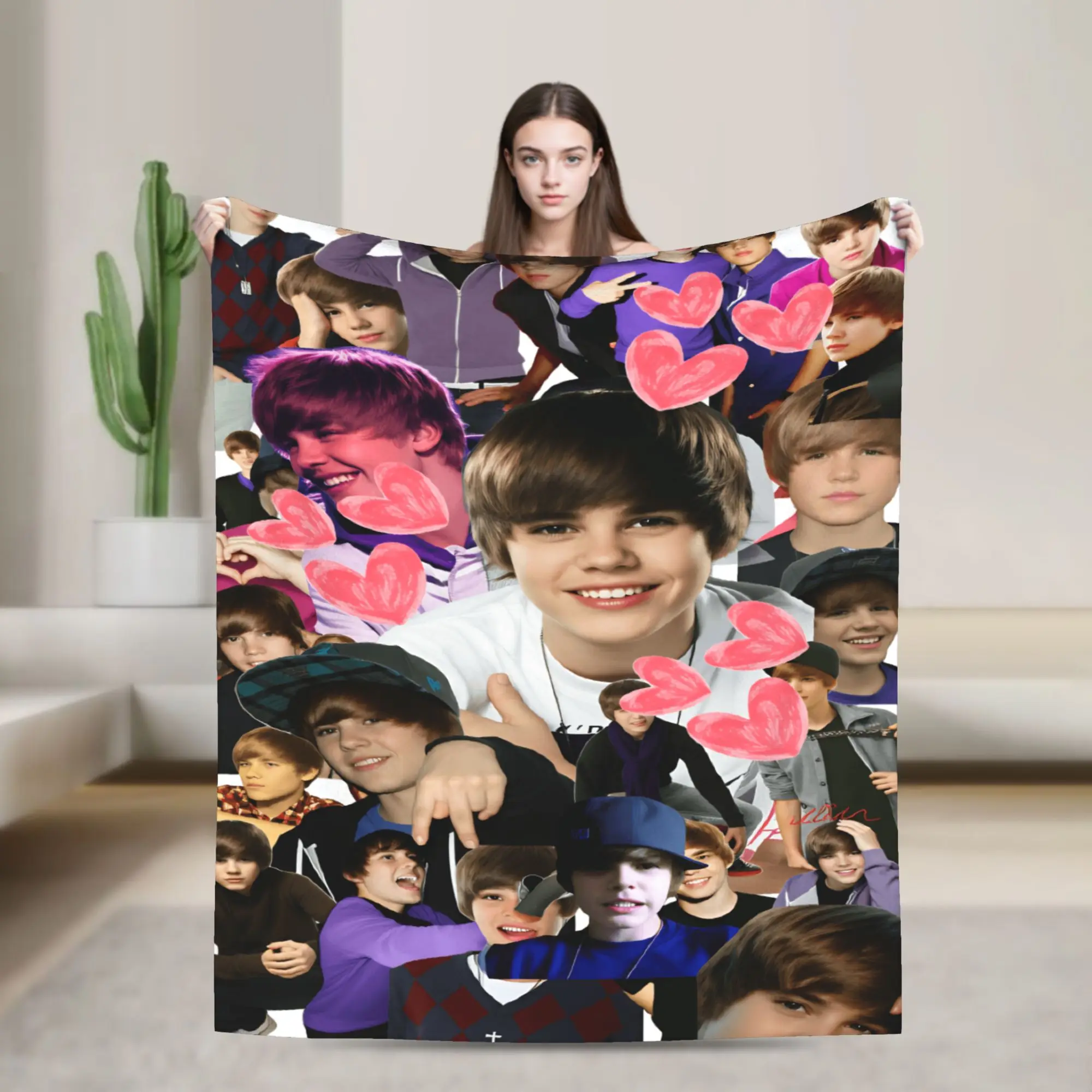 Super Soft Throw Blanket Travel Office J-JustinS B-Bieber Blanket  Flannel Bedspread For Sofa Home Graphic Sofa Bed Cover