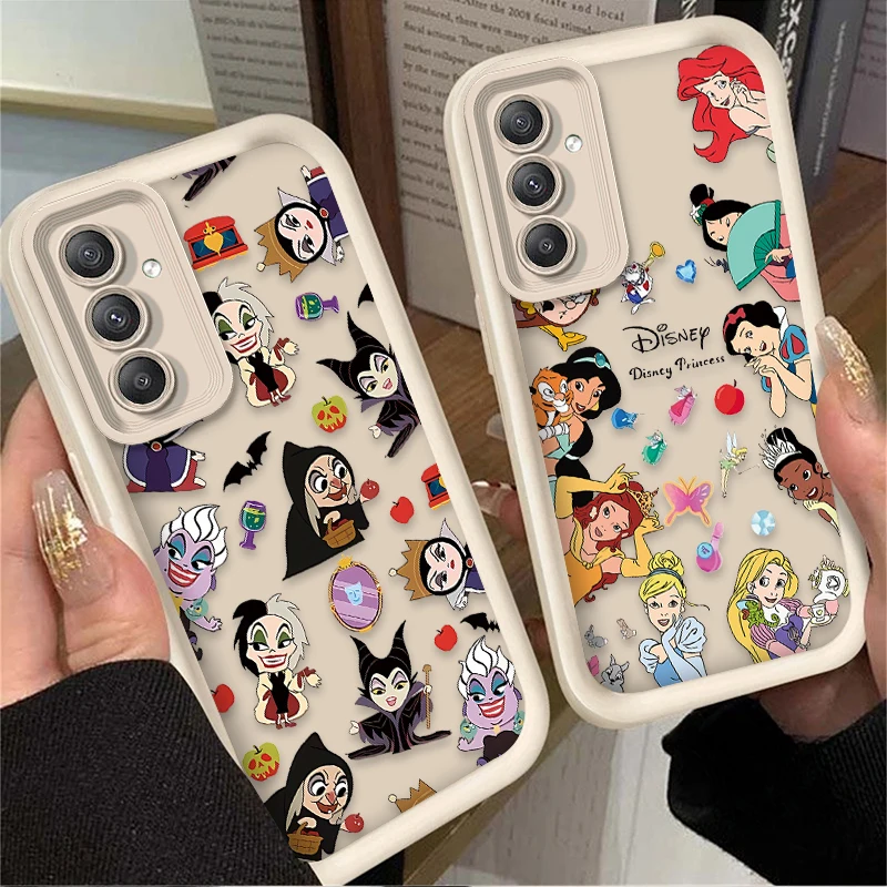 Disney Soft Silicone Case for Samsung Galaxy S25 S24 S23 Ultra S22 S21 Plus FE 5G A54 A34 A14 A73 A53 A33 5G Princess Queens