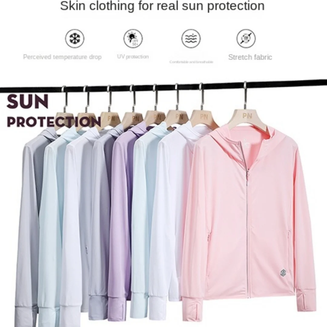 High quality summer new sunscreen clothing, outdoor sports, outdoor ice silk, men's and women's breathable couple hooded sunscre