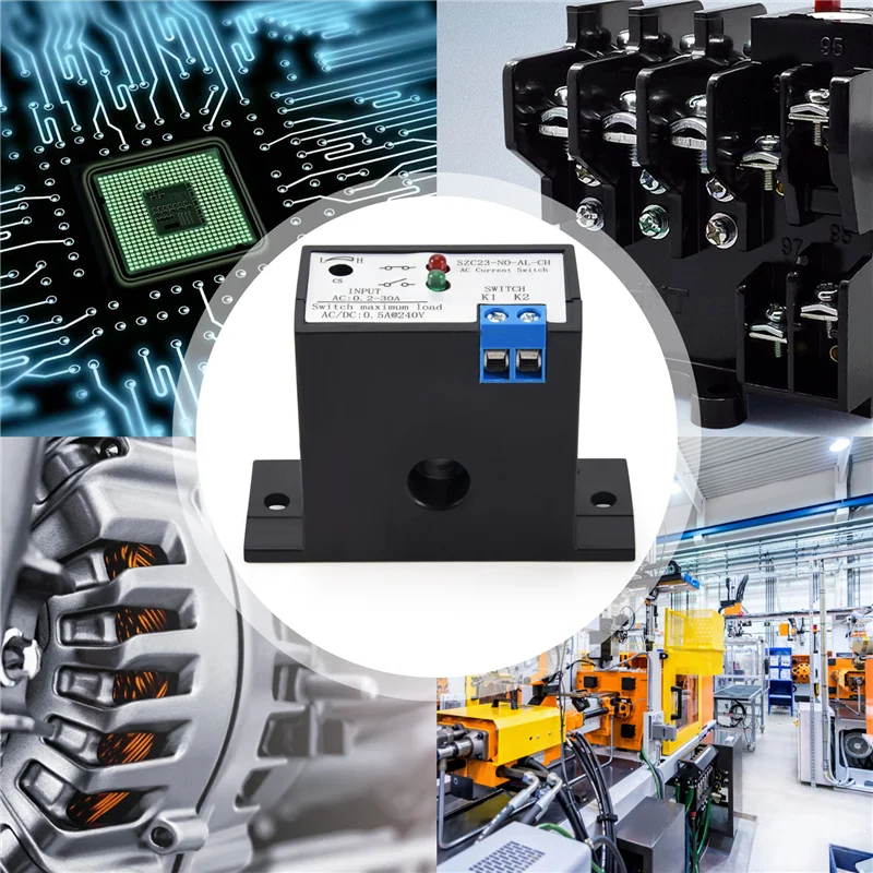 مفتاح الحث المتبادل الأكثر التيارًا SZC23-NO-AL-CH مفتاح كشف التيار المفتوح عادة لمراقبة عزل التيار المتردد