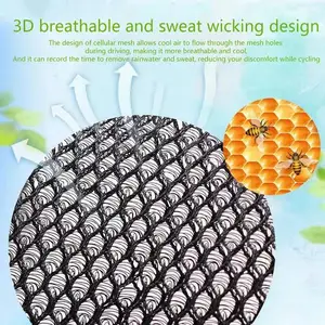 3D Mesh Motorcycle Seat Cover, respirável Scooter Seat Covers, Anti-Slip Almofada, Grade de Proteção Pad, Verão 10 principais vendas capa de acento moto - №2