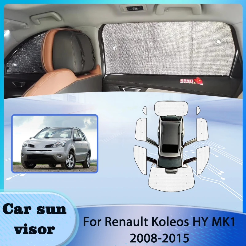 

Автомобильный солнцезащитный козырек для Renault Koleos HY MK1 2008-2015: Защитные накладки на окна от УФ-излучения, аксессуары для защиты от солнца