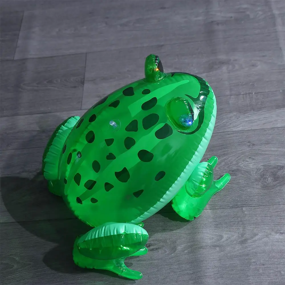 

Animal With Flashing Light Glowing Frog Inflatable Toy Inflatable Frog Model Green Inflatable Frog Toy Festival Party Decor