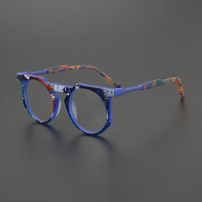 

Personalized Color Blocking Glasses Frame for Women Myopia Reading Eyeglasses Dopamine Plastic Men Optical Prescription Eyewear
