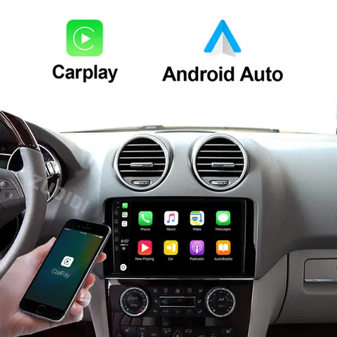 안드로이드 16 카 라디오 메르세데스 벤츠 M클래스 W164 GL클래스 X164 ML GL 카 라디오 CarPlay 안드로이드 오토 GPS 2딘 DVD 미포함