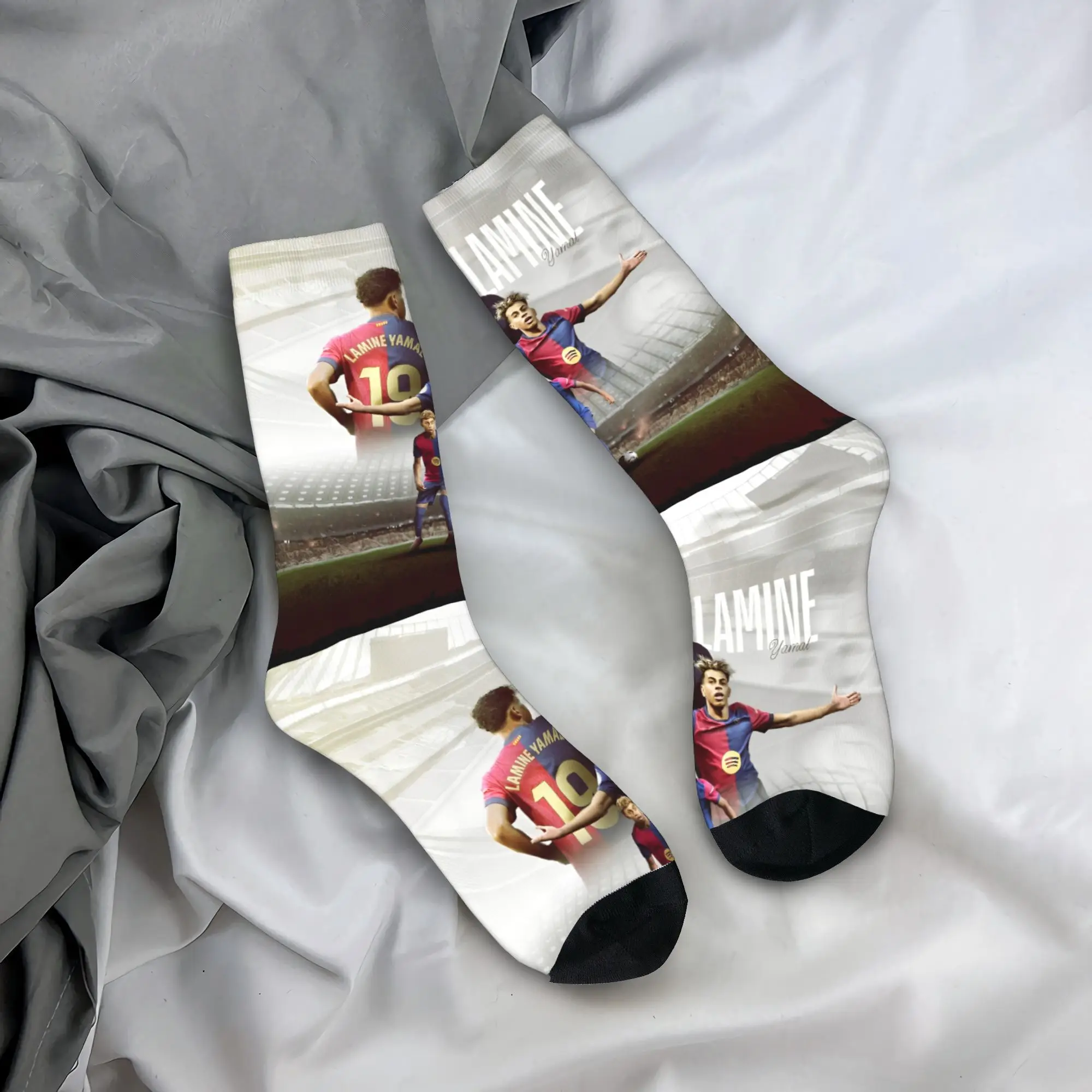 Autumn Winter Cool Unisex Spain 19 Football Lamine Y-Yamal Socks  Breathable Football Socks