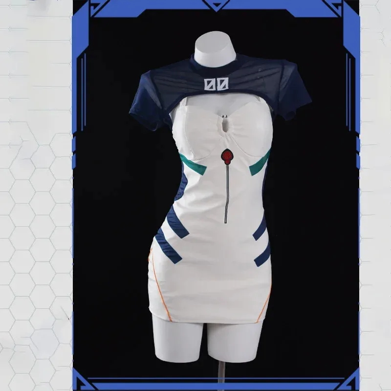 Eva 새로운 복음 전사 Asuka Hakumei cos 오토바이 슈트 doujin 가죽 자켓 코스프레 의상 @ 0z *