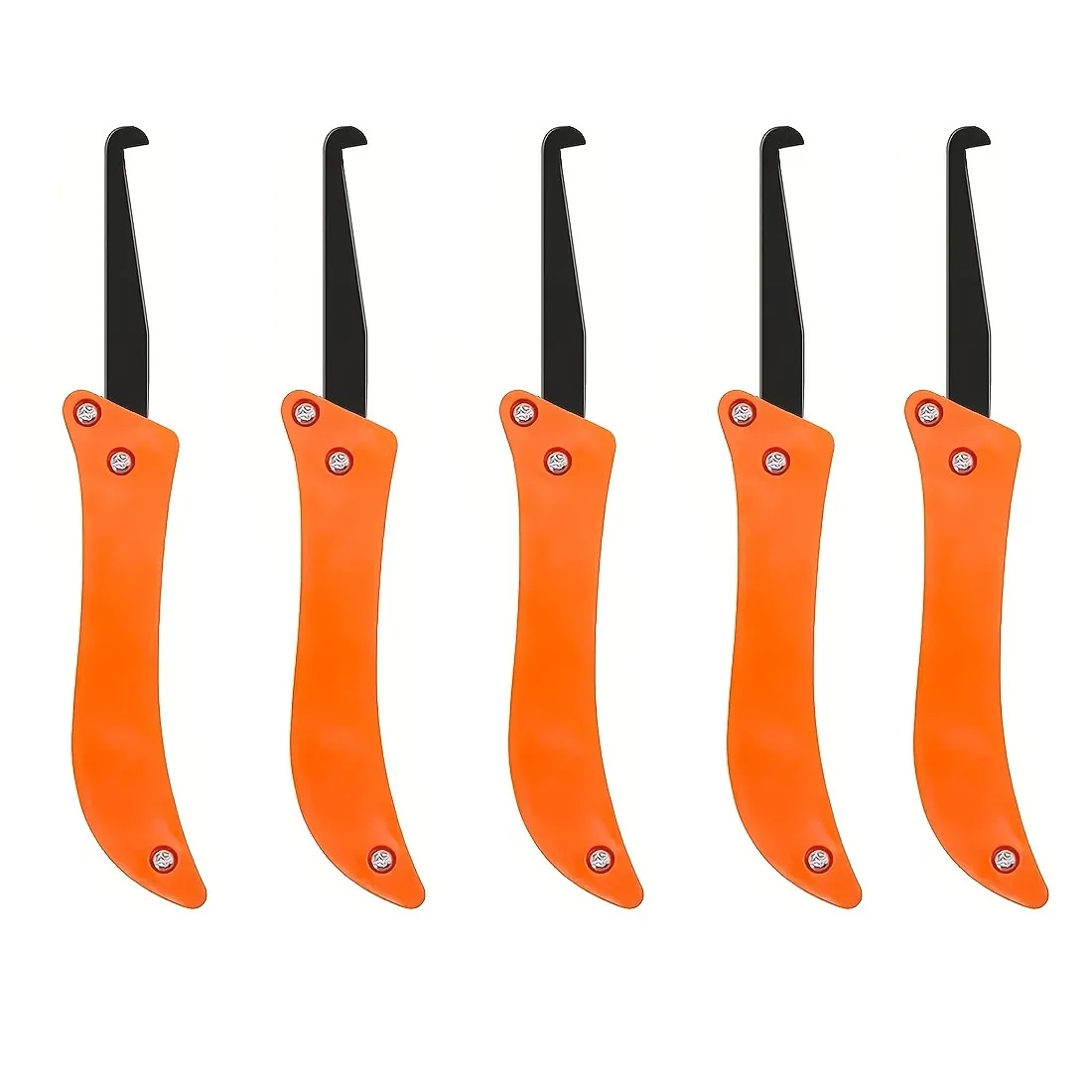 5pcs Heavy Duty Weed Puller – Durable Metal Garden Weeder Tool, Foldable & Lightweight for Lawns & Pathways, No Batteries,Orange