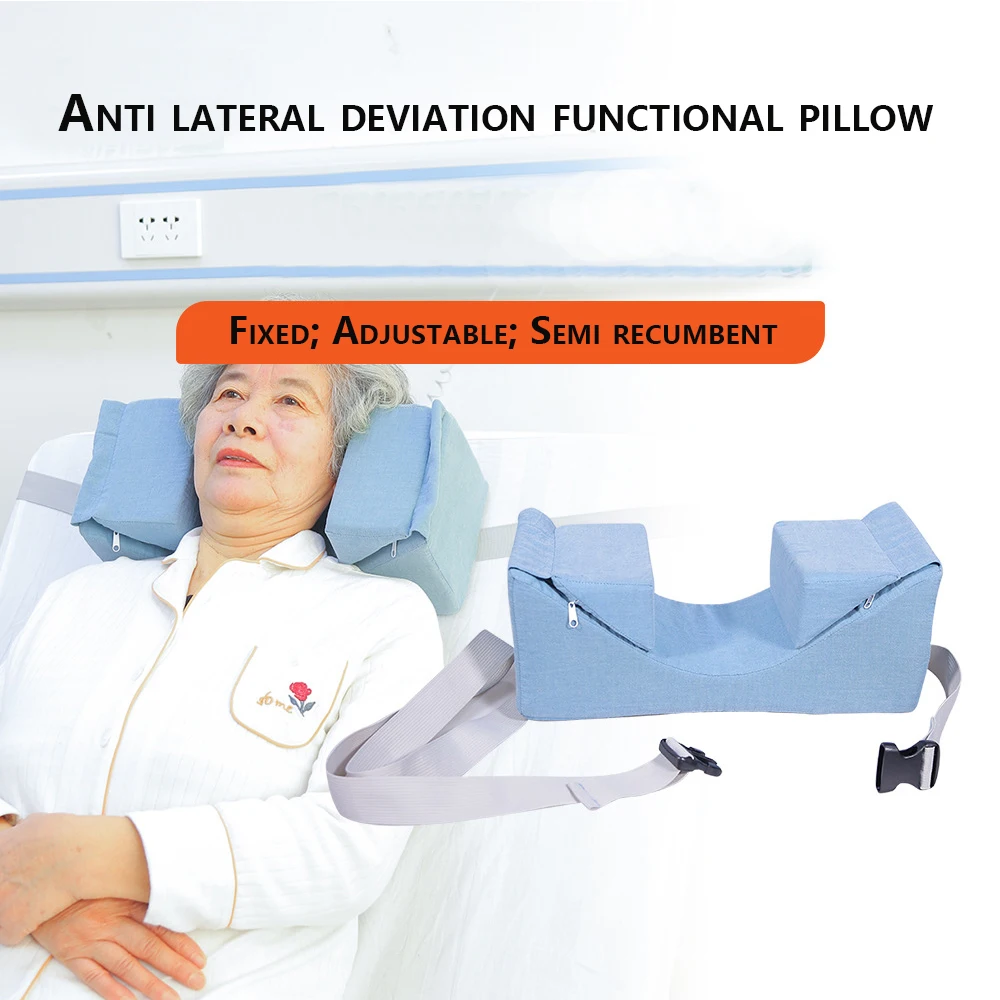 Almohada de espuma viscoelástica antidesviación lateral, cama de lactancia, almohada de esponja curvada, protección ajustable para ancianos, almohada Cervical, Cojines