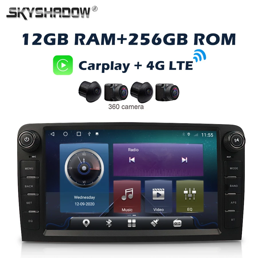 

8" 360 Camera 12G+256G 4G LTE Carplay Auto Android 14.0 IPS Car DVD Player GPS WIFI Bluetooth Radio For Audi A3 S3 RS3 2002-2012