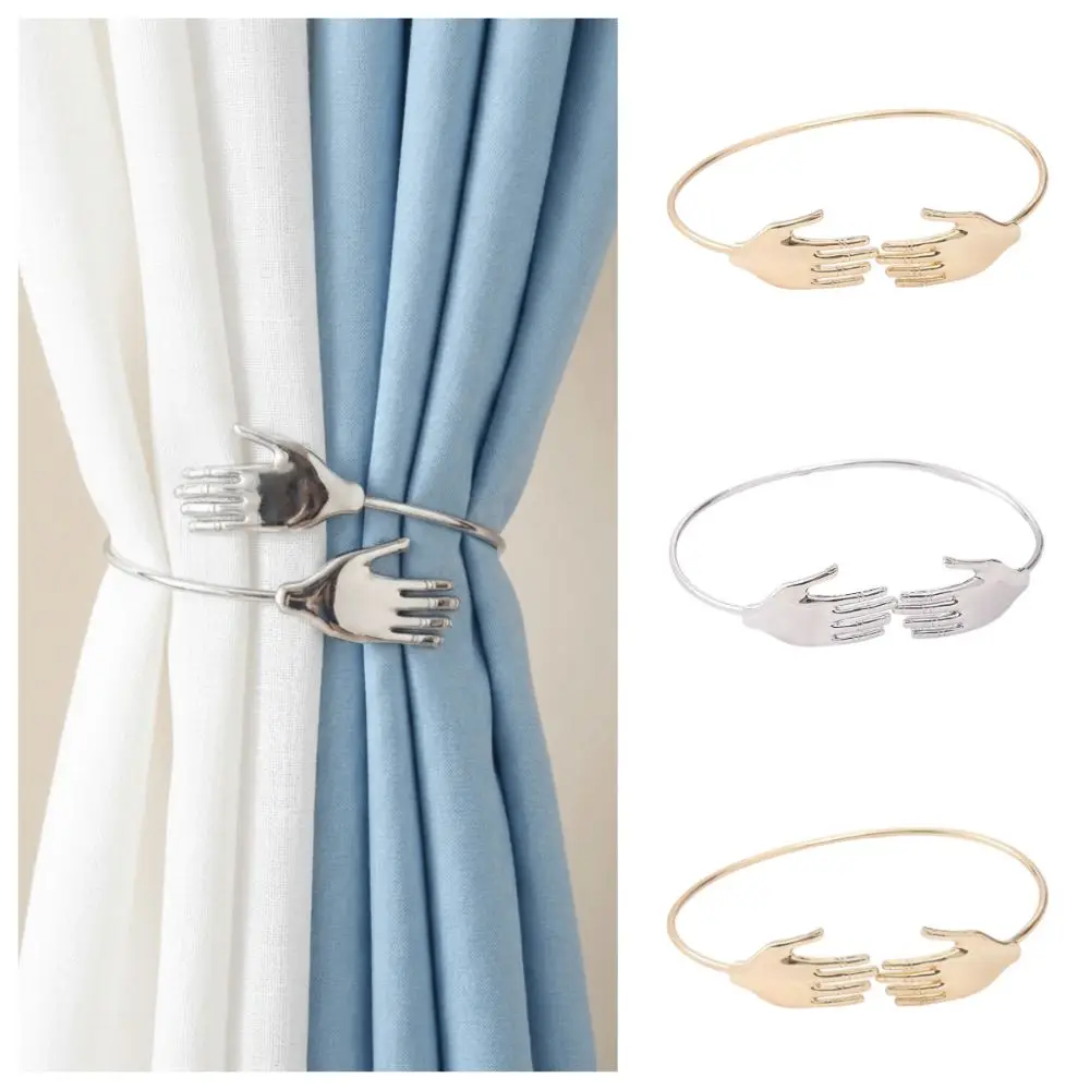 Personality U-Shaped Design Curtain Holdback Heavy Duty Hand Shaped Curtain Tiebacks Universal Creative Curtain Hook Bedroom Use