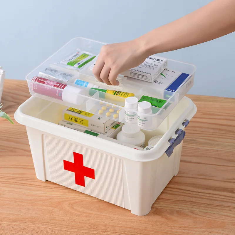 VITCOCO Medical Kit Home Visit Medical Care Full Set Emergency Medical Care Home Package Large Multilayer Storage Box Dormitory