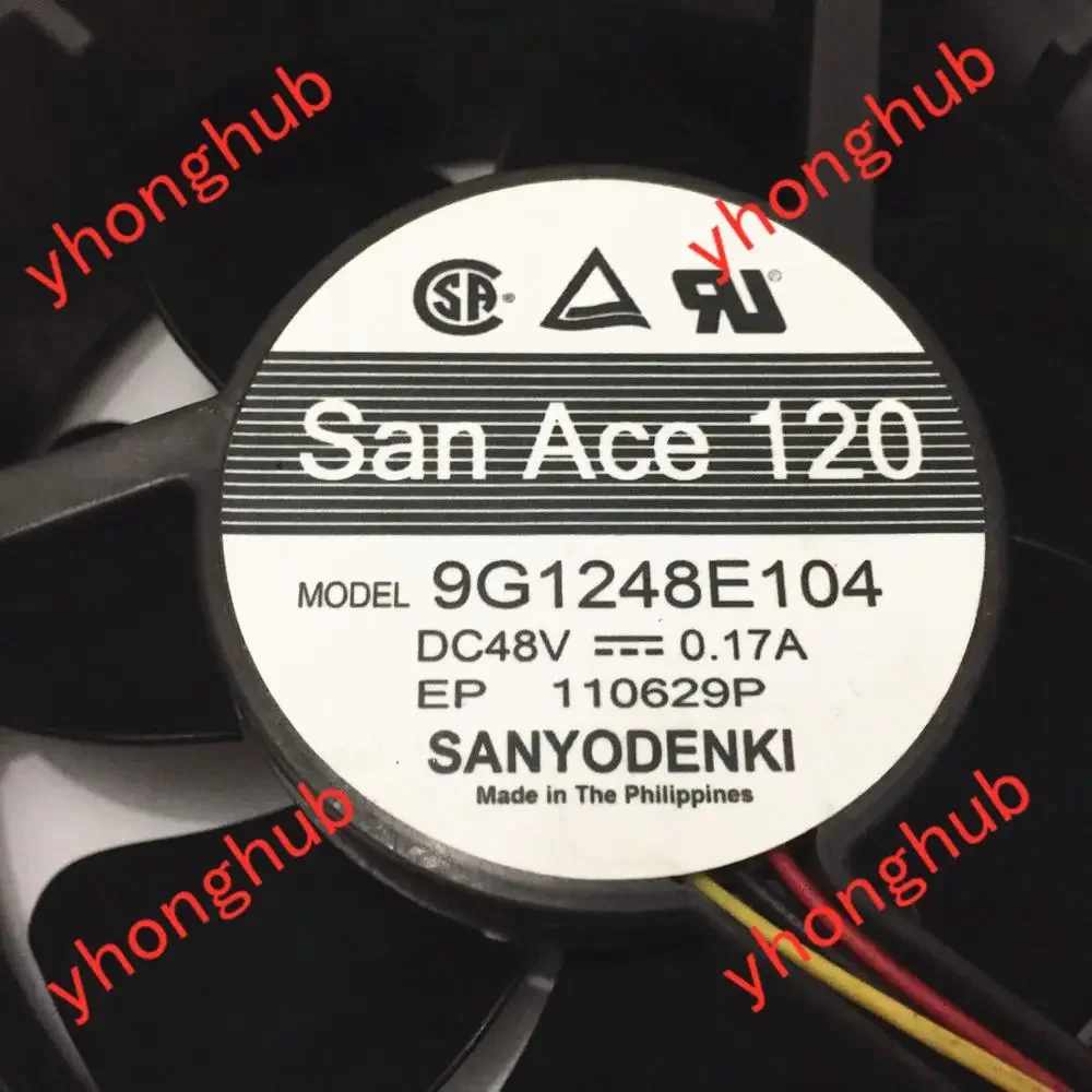 

SANYO DENKI 9G1248E104 DC 48 В 0,17 А 3-проводной 120x120x38 мм Вентилятор охлаждения сервера