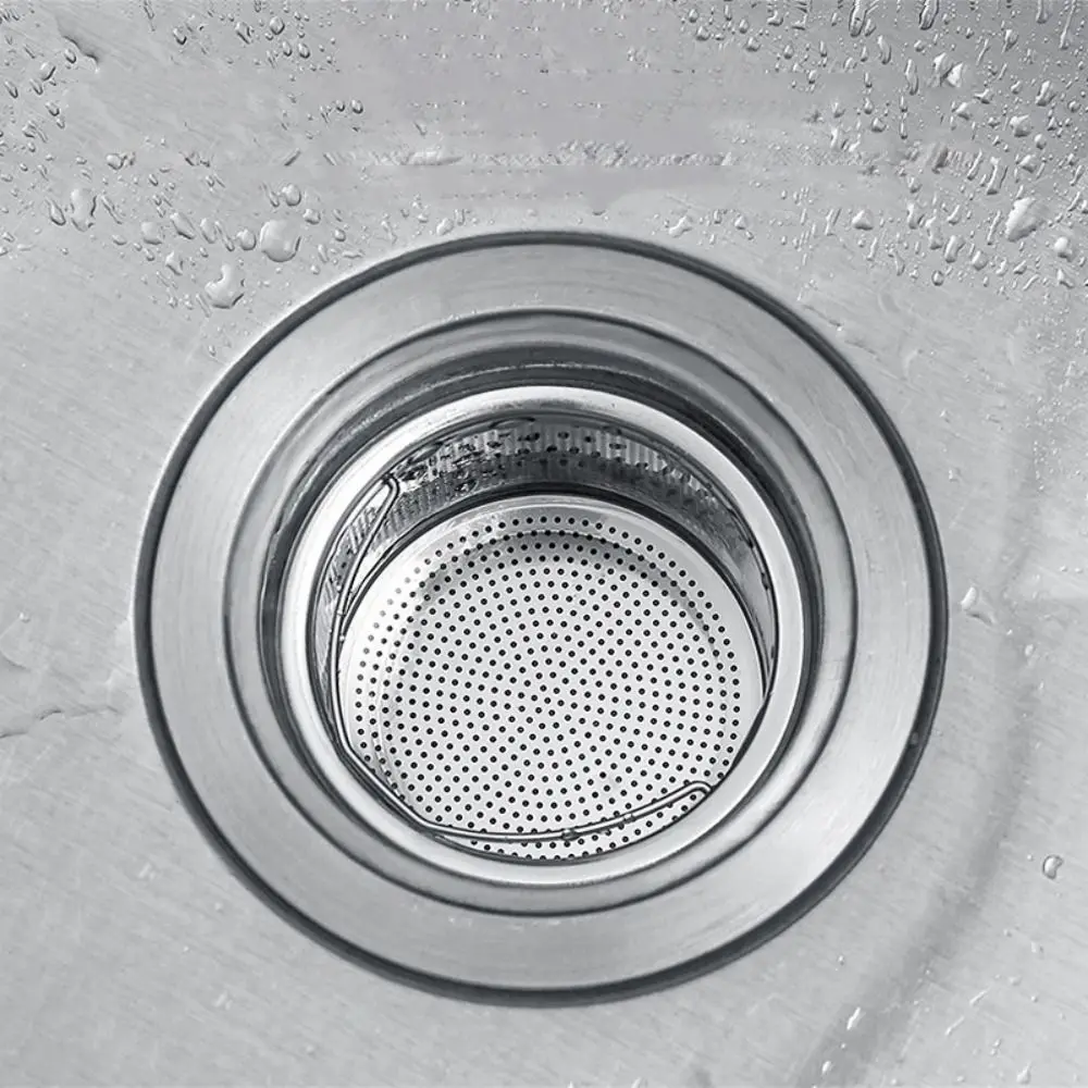 Stainless Sink Drain Colander No Clogging Colander Sink Strainer Strainer Stopper Anti-blocking Drain Filter Kitchen Gadgets