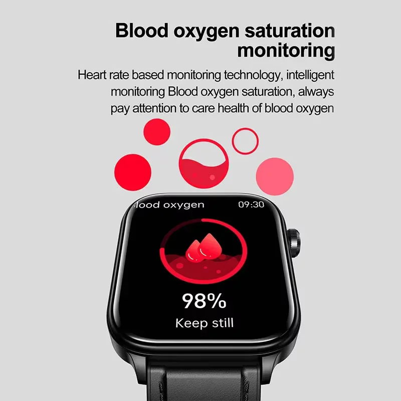 Nuovo Salute Glance Smart Watch ECG Lipidi nel sangue Acido urico Ossigeno nel sangue Frequenza cardiaca Temperatura Sport Chiamata BT Salute Smart Watch